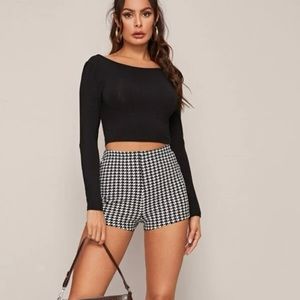 checkered shorts